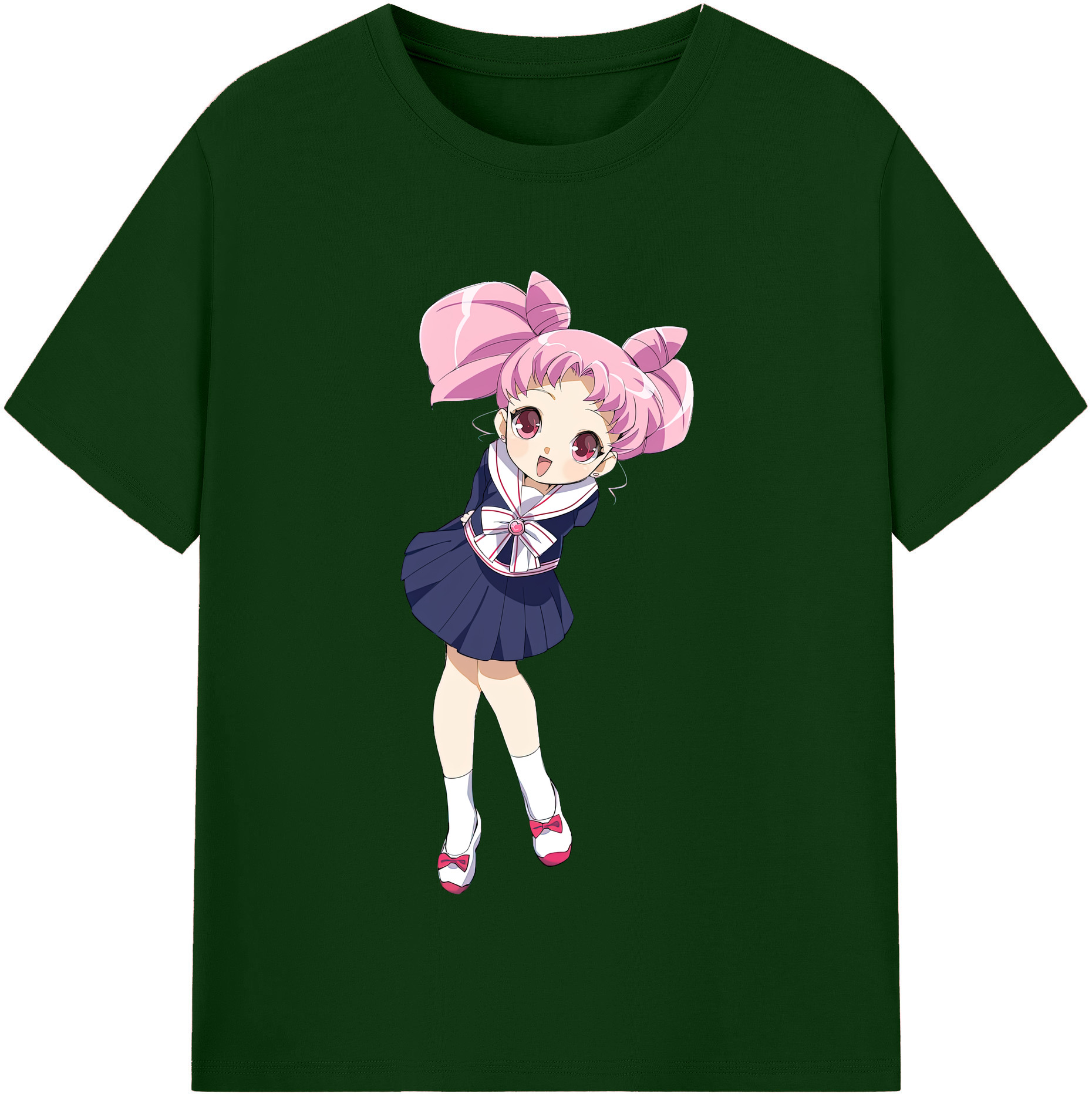 （画像用） 美少女戦士セーラームーン ちびうさ Sailor Moon Chibiusa Tsukino Usagi Small Lady Serenity 綿100％半袖Tシャツ（フロントプリント）